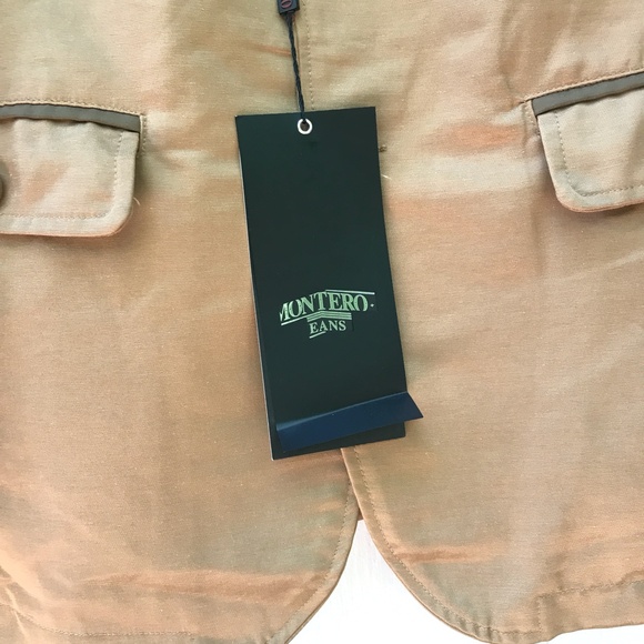 MONTERO—Travel Blazer—Men’s Large—Tan—Slim Profile—Rain Resistant—New With Tags - Picture 6 of 8
